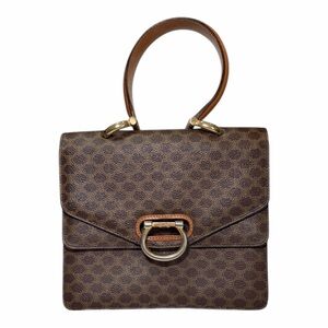 Celine Macadam Ring Top Handle Bag — Vintage + Iconic Brown Monogram